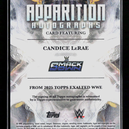 2025 Topps Exalted WWE Candice LeRae #APA-CLR 13/50 Auto