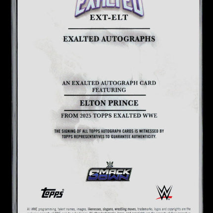 2025 Topps Exalted WWE Elton Prince #EXT-ELT Auto