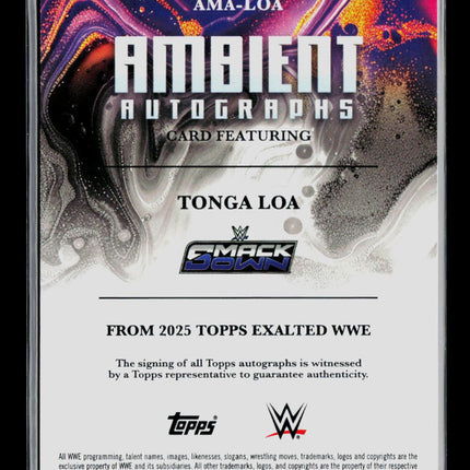 2025 Topps Exalted WWE Tonga Loa #AMA-LOA Auto