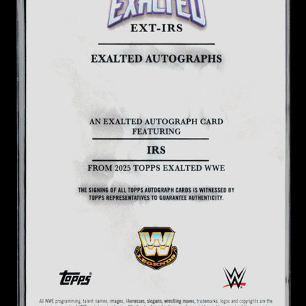 2025 Topps Exalted WWE Mike Rotunda IRS #EXT-IRS Auto