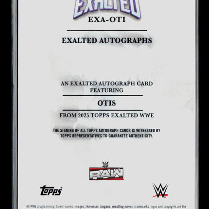 2025 Topps Exalted WWE Otis #EXA-OTI Auto