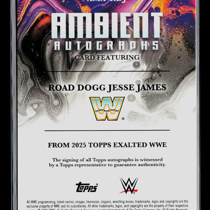 2025 Topps Exalted WWE Road Dogg Jesse James #AMA-RDJ Auto