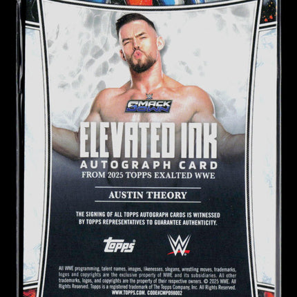 2025 Topps Exalted WWE Austin Theory 36/99 Auto