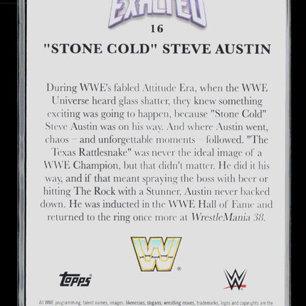 2025 Topps Exalted WWE Steve Austin Stone Cold Steve Austin #16 033/150