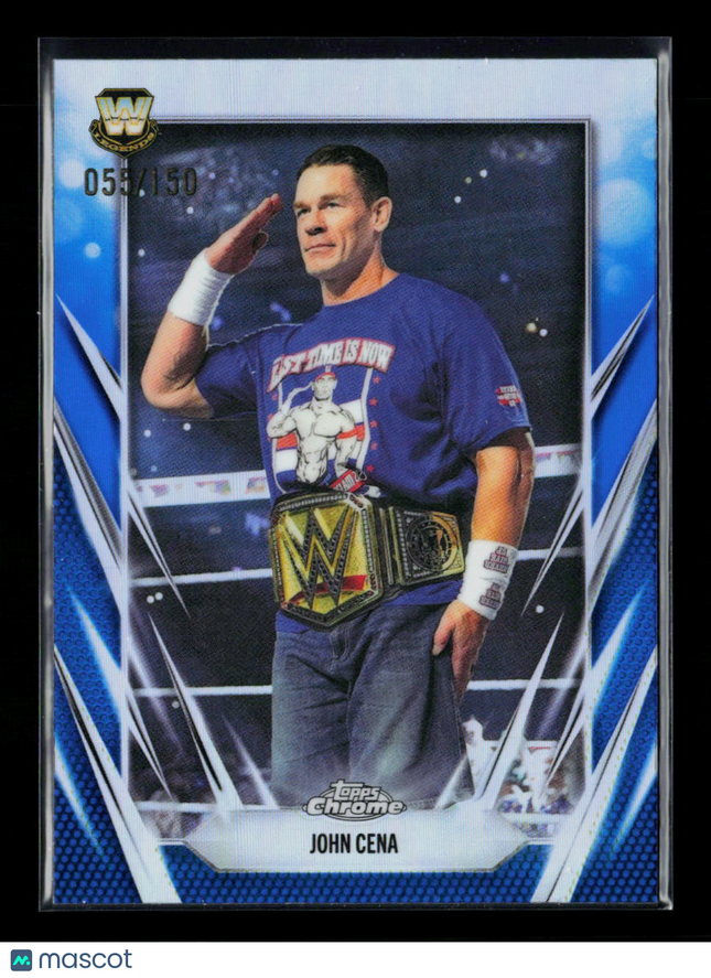 2026 Topps Chrome WWE John Cena #2 Blue 055/150