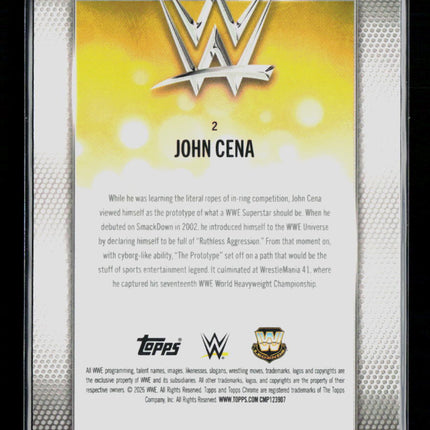 2026 Topps Chrome WWE John Cena #2 Blue 055/150