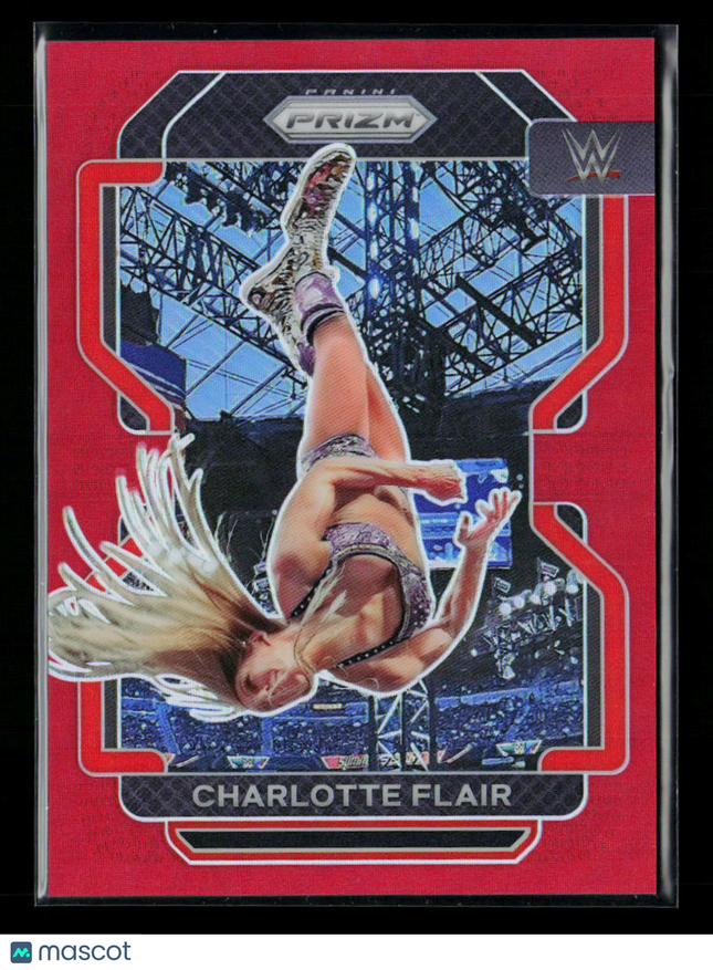 2022 Panini Prizm WWE Charlotte Flair #180 Red 060/299