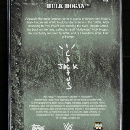 2025 Topps Chrome WWE Cactus Jack Hulk Hogan #60