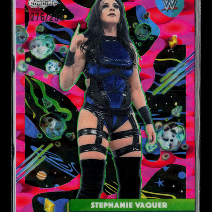 2026 Topps Chrome WWE Stephanie Vaquer #3 Pink Lava 276/290