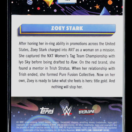 2026 Topps Chrome WWE Zoey Stark #129 Planets