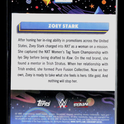2026 Topps Chrome WWE Zoey Stark #129