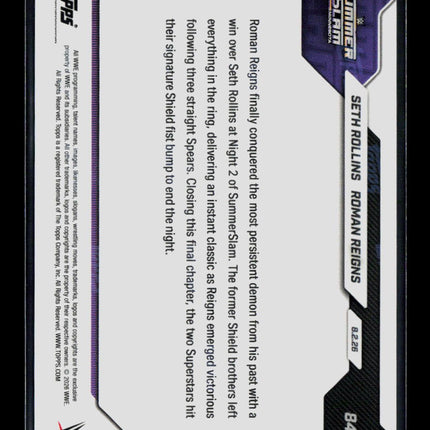 2026 Topps Now WWE Roman Reigns Seth Rollins #84