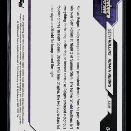 2026 Topps WWE NOW Roman Reigns Seth Rollins #84