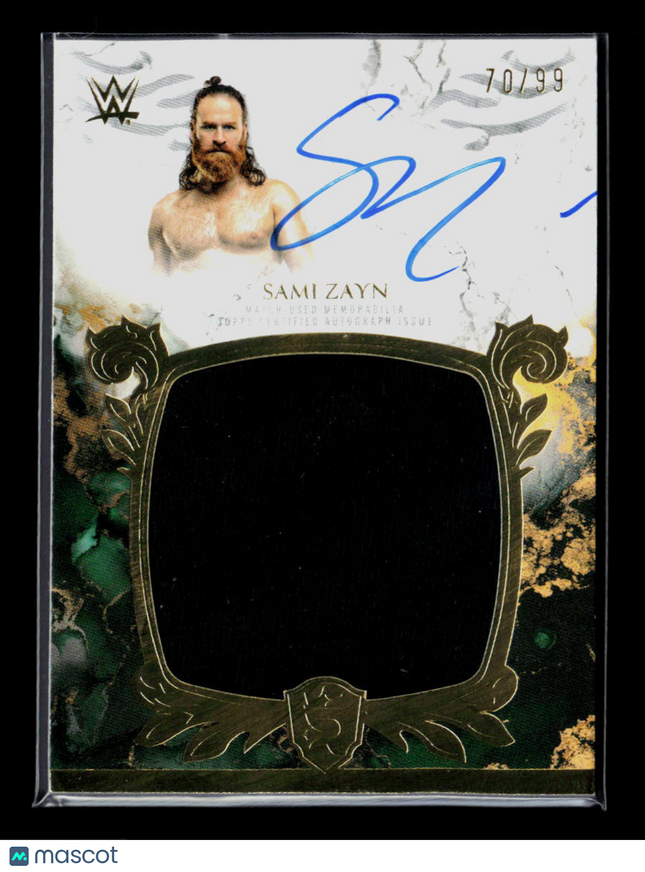 2025 Topps Royalty WWE Sami Zayn #RYA-SZA 70/99 Memorabilia Auto