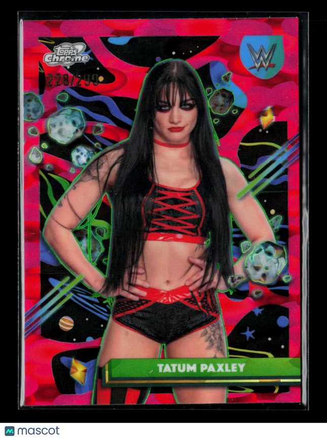 2026 Topps Chrome WWE Tatum Paxley #131 Pink Refractor 228/290