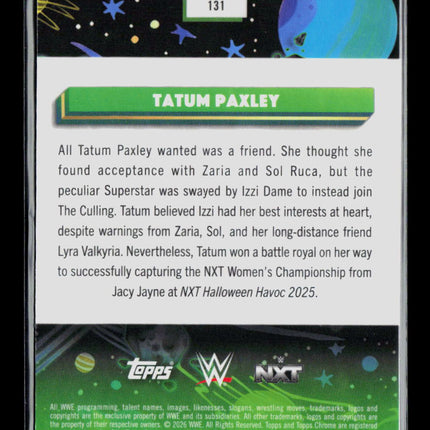 2026 Topps Chrome WWE Tatum Paxley #131 Pink Refractor 228/290