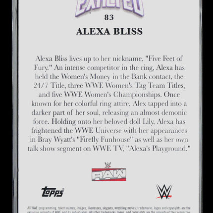 2025 Topps WWE Exalted Alexa Bliss #83 144/150