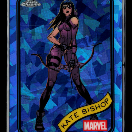 2025 Topps Chrome Marvel Sapphire Kate Bishop Hawkeye #72