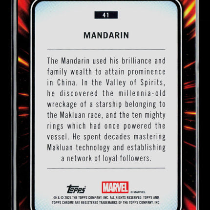 2025 Topps Chrome Marvel Sapphire Mandarin #41