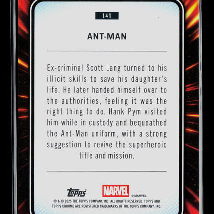 2025 Topps Chrome Marvel Sapphire Ant-Man #141