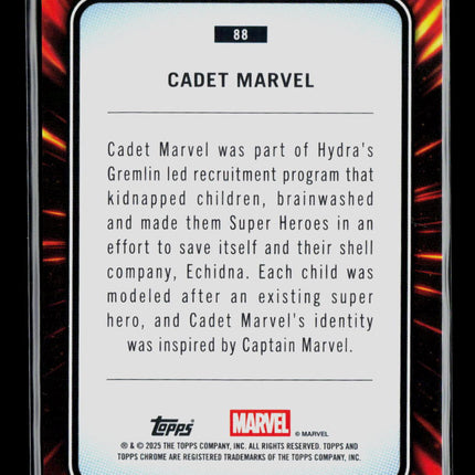 2025 Topps Chrome Marvel Sapphire Cadet Marvel 1st Appearance #88