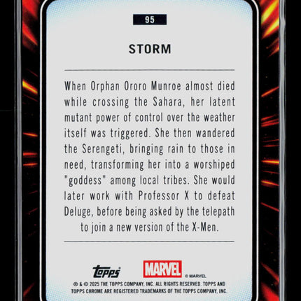 2025 Topps Chrome Marvel Sapphire Ororo Munroe Storm #95