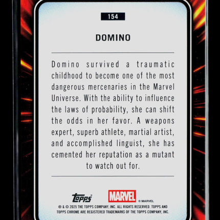 2025 Topps Chrome Marvel Sapphire Domino #154