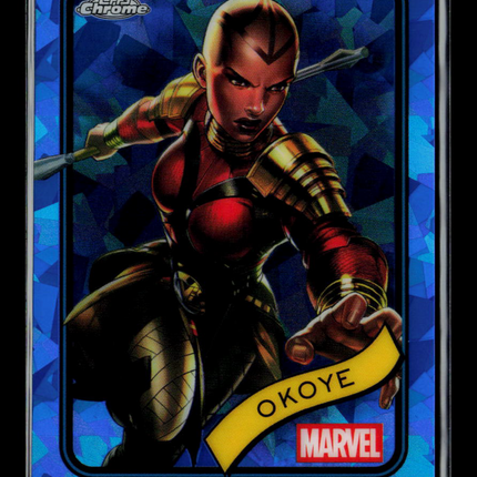 2025 Topps Chrome Marvel Sapphire Okoye #58