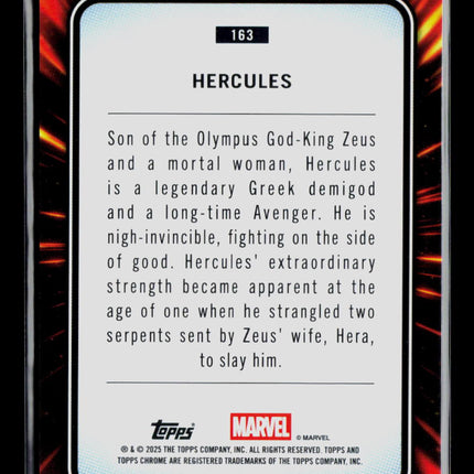 2025 Topps Chrome Marvel Sapphire Hercules #163