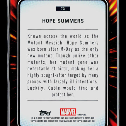 2025 Topps Chrome Marvel Sapphire Hope Summers #73