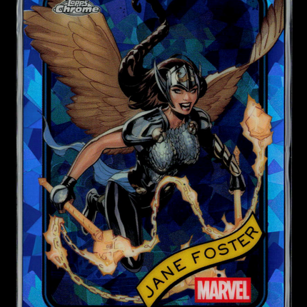 2025 Topps Chrome Marvel Sapphire Thor Valkyrie Jane Foster #90