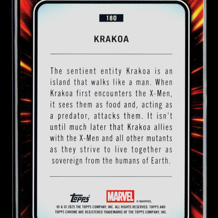 2025 Topps Chrome Marvel Sapphire Krakoa #180