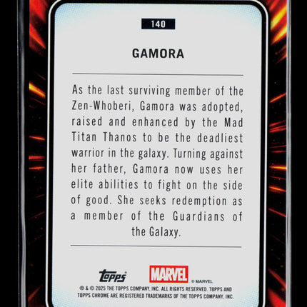 2025 Topps Chrome Marvel Sapphire Gamora #140