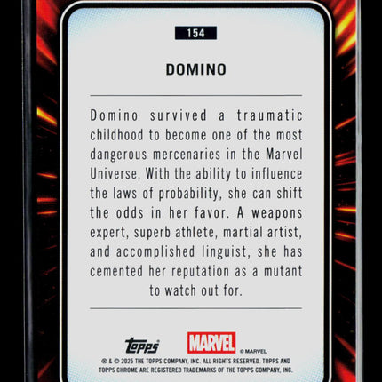 2025 Topps Chrome Marvel Sapphire Domino #154