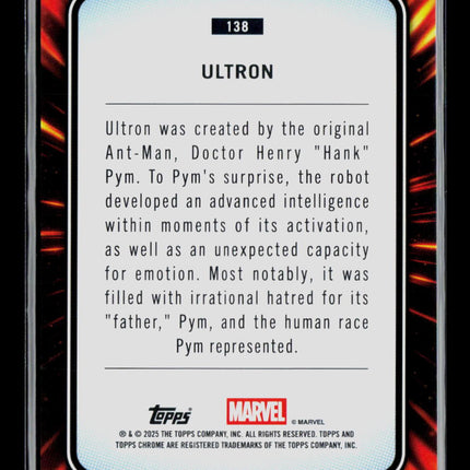 2025 Topps Chrome Marvel Sapphire Ultron #138