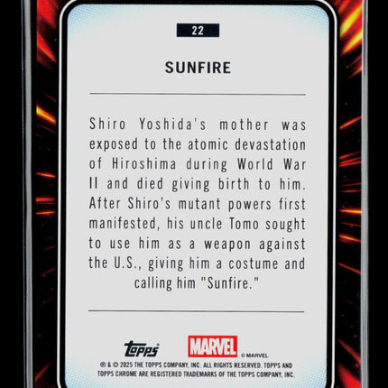 2025 Topps Chrome Marvel Sapphire Sunfire #22