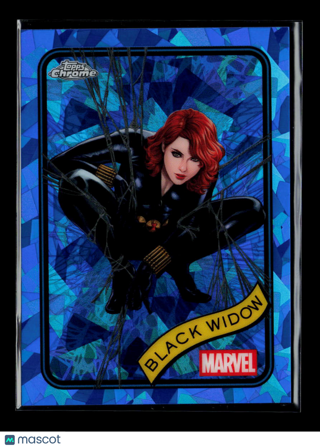 2025 Topps Chrome Marvel Sapphire Black Widow Natasha Romanoff #129
