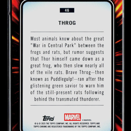 2025 Topps Chrome Marvel Sapphire Throg #46