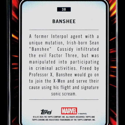 2025 Topps Chrome Marvel Sapphire Banshee #38