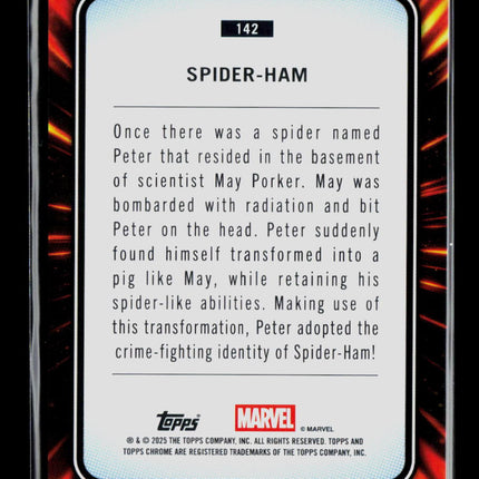 2025 Topps Chrome Marvel Sapphire Spider-Ham #142