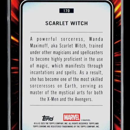 2025 Topps Chrome Marvel Sapphire Wanda Maximoff Scarlet Witch #170
