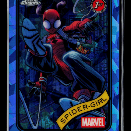 2025 Topps Chrome Marvel Sapphire Spider-Girl Makawalu Akana 1st Appearance #143