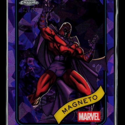 2025 Topps Chrome Marvel Sapphire Magneto 12/15 #169 Purple