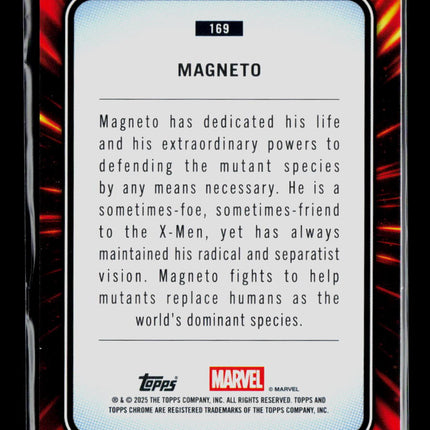 2025 Topps Chrome Marvel Sapphire Magneto 12/15 #169 Purple