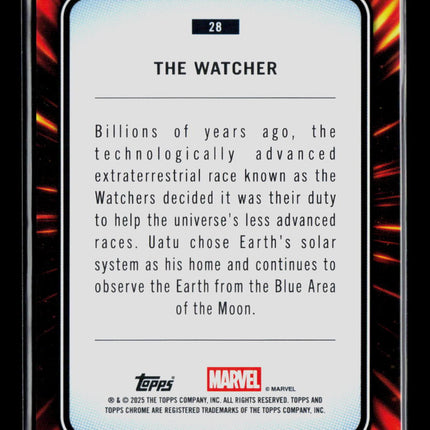2025 Topps Chrome Marvel Sapphire The Watcher Uatu #28