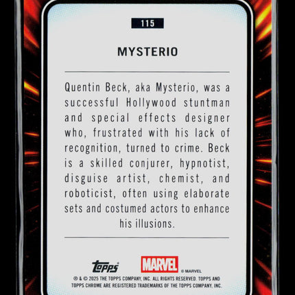 2025 Topps Chrome Marvel Sapphire Mysterio #115