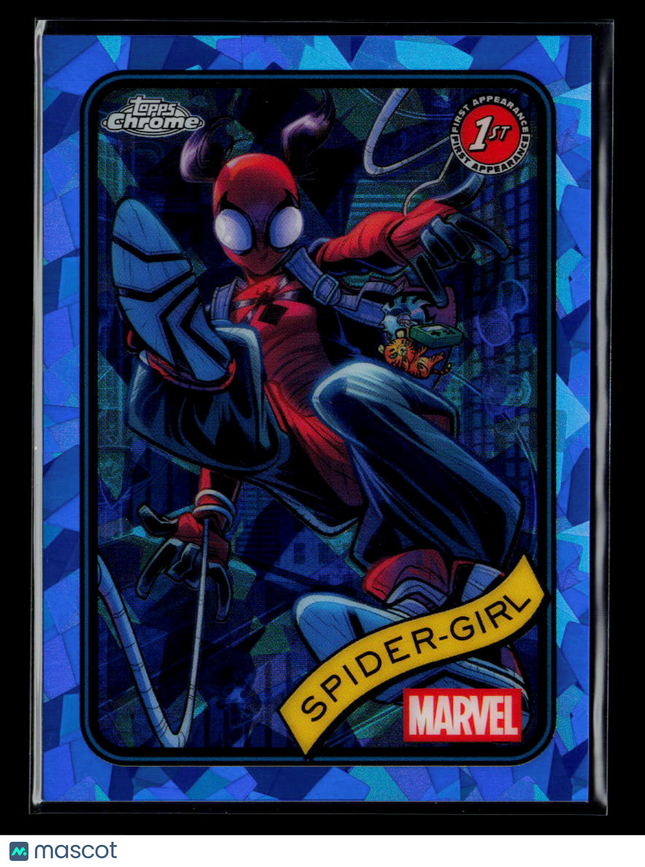 2025 Topps Chrome Marvel Sapphire Spider-Girl Makawalu Akana 1st Appearance #143
