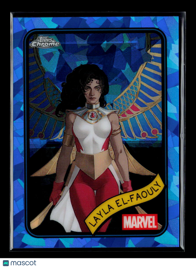 2025 Topps Chrome Marvel Sapphire Layla El-Faouly Scarlet Scarab #10