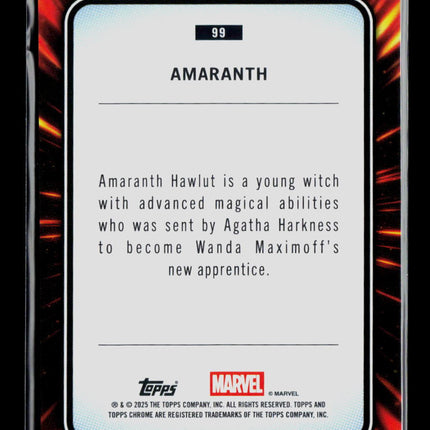 2025 Topps Chrome Marvel Sapphire Amaranth 1st Appearance #99