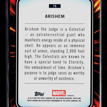 2025 Topps Chrome Marvel Sapphire Arishem Arishem the Judge #75
